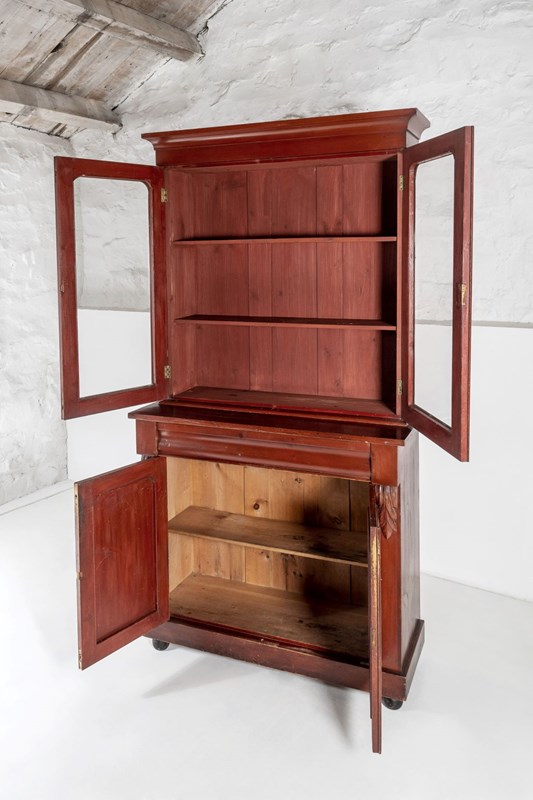 Tall Victorian Dresser Unit With Original Glazing -greencore-design-antique-victorian-kitchen-dresser-storage-unit-red-brown-2-main-638194766777894814.jpg