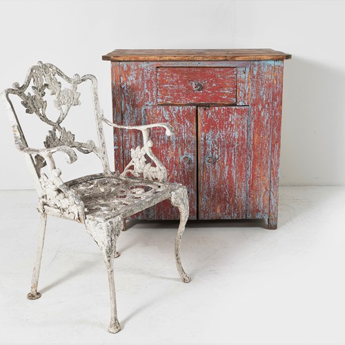Decorative cast aluminium  weathered garden chair