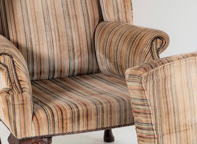 Stylish George Iii Style Wing Back Armchair-greencore-design-george-iii-style-wing-back-armchair-with-striped-upholstery-14-main-637616106977237824.jpg