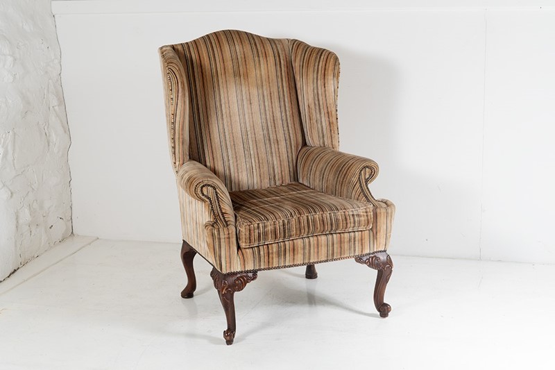 Stylish George Iii Style Wing Back Armchair-greencore-design-george-iii-style-wing-back-armchair-with-striped-upholstery-15-main-637616106044585291.jpg