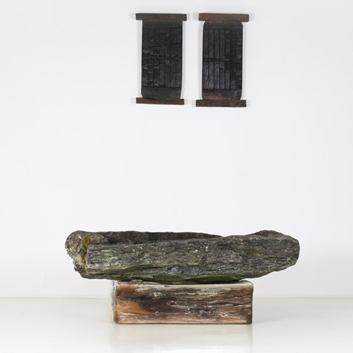 17Th Century Large Stone Trough Garden Feature Weathered Bonsai Carved Stone