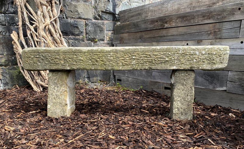 5Ft Long Reclaimed Sandstone Garden Bench -greencore-design-large-5ft-antique-weathered-sandstone-garden-bench-3-main-637888171225294543.jpeg