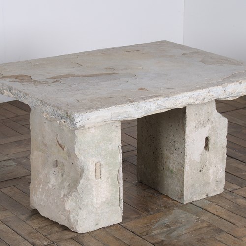 Reclaimed Yorkstone Carved Stone Coffee Table Garden Feature