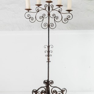 Wrought Iron Pricket Candle Tree Candelabra  