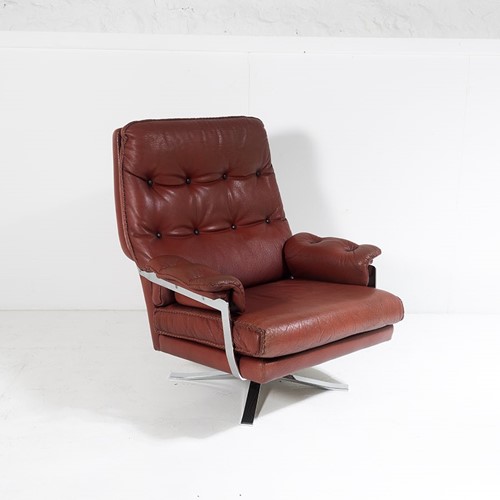 1960s swivel chair by arne norell for vatne møbler