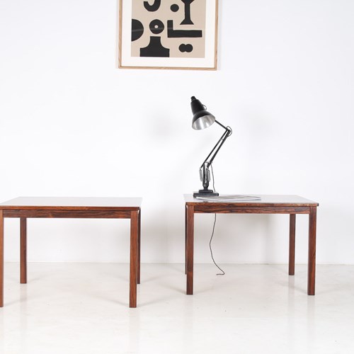 Pair Of 1960/70S Mid Century Modern Danish Rosewood Square Coffee Tables