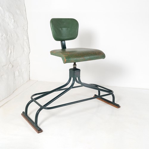Original 1950s industrial factory stool evertaut