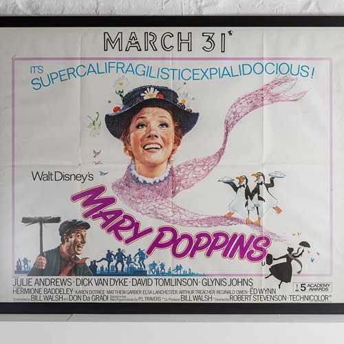 Mary Poppins Original British Cinema Poster 1970S