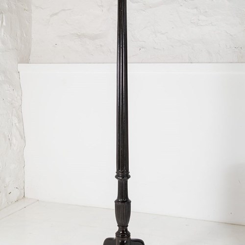 Tall Ebonised Mahogany Victorian Floor Lamp