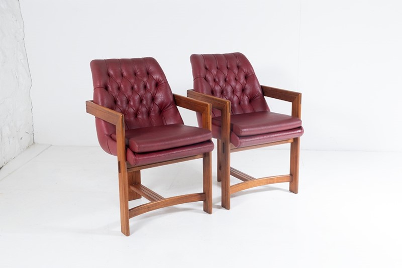Exceptional pair of Library teak chairs-greencore-design-pair-of-1930s-bauhaus-teak-leather-desk-chairs-1-main-637654923889832391.jpg