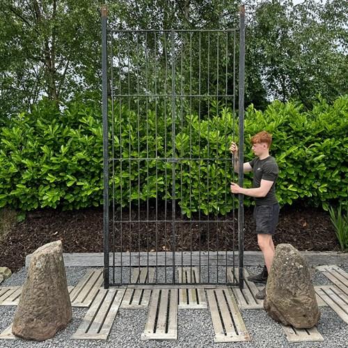 Pair Of Large 10Ft High Reclaimed Iron Courtyard Vineyard Garden Gates