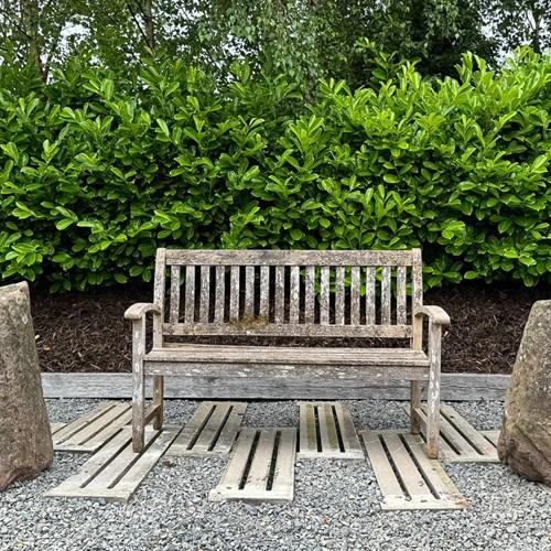 Pair Of Large Antique Red Sandstone Monolith Staddlestone Garden Stones