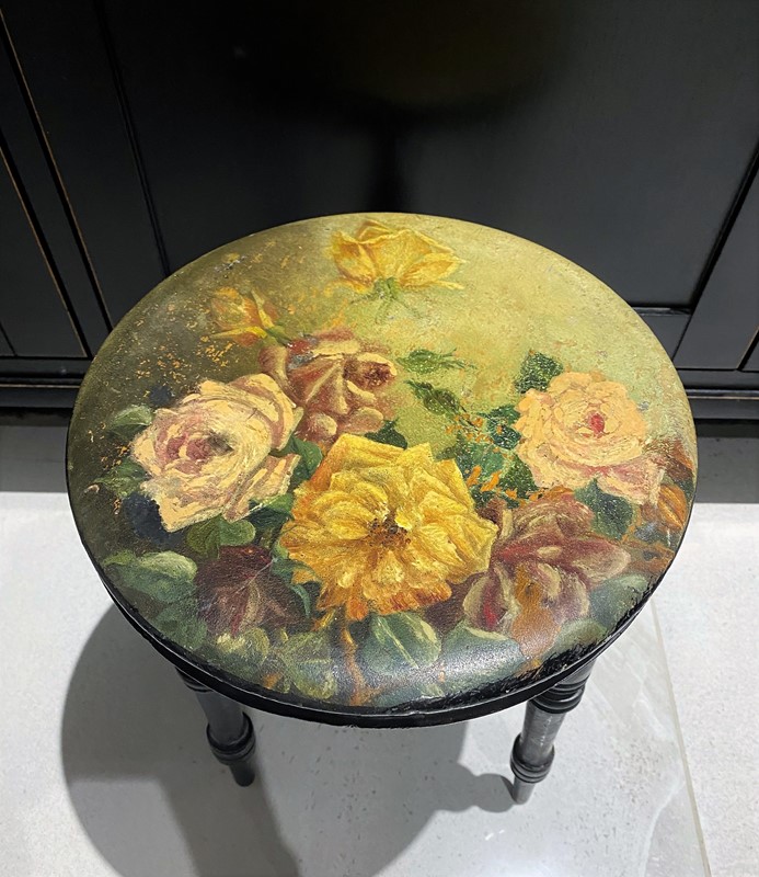 Small Floral Painted Ebonised Victorian Stool-greencore-design-small-floral-ebonised-victorian-stool-4-main-637477190048148818.jpg