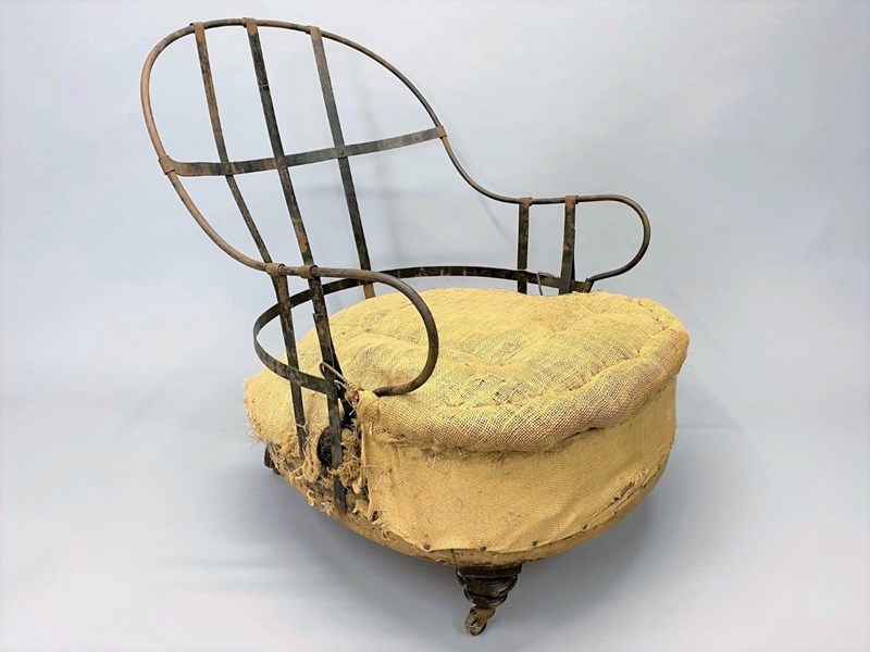 Deconstructed Antique Iron Frame Armchair With Tall Curved Back-greencore-design-victorian-iron-frame-antique-armchair-exposed-deconstructed-frame-2-main-638297580005464924.jpg