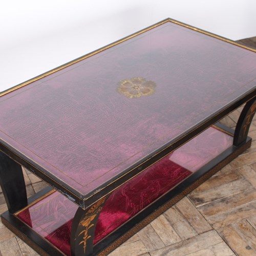 Vintage Italian Glass Top Coffee Table