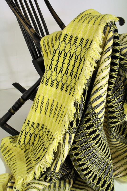 Welsh Wool Tapestry Blanket - Yellow & Black-greencore-design-welsh-wool-tapestry-blanket---yellow-3-main-637478120654548472.jpg