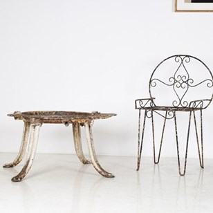 1959S Weathered Wirework Garden Cha...