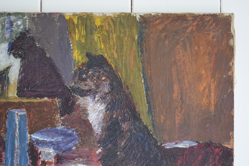 Black Cat Overlooking a Laid Table Oil on Canvas-grumbla-lane-dsc-1701-main-637355000804164070.jpeg