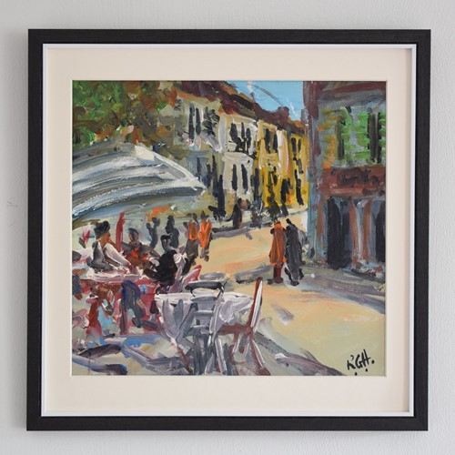 French Street Scene Original Oil Painting 