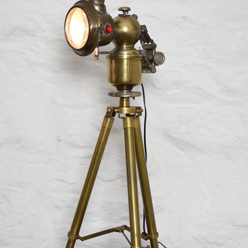 Vintage Upcycled Carbide Table Lamp
