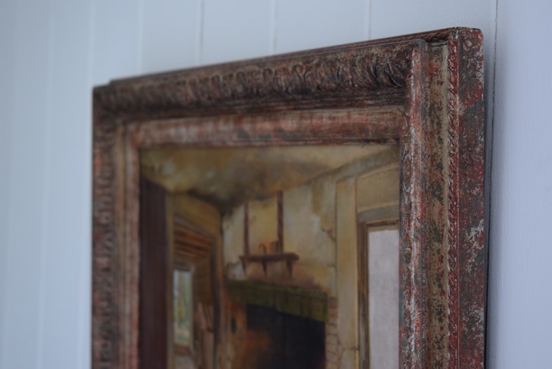 19th Century Oil on Canvas Interior Scene-grumbla-lane-dsc-6786-main-637568729531164444.JPG