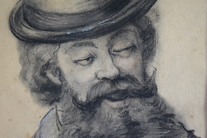 19th Century Charcoal Drawing Bearded Gent-grumbla-lane-dsc-7232-main-637587703415350925.JPG