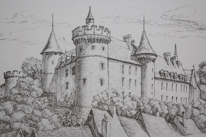 Chateau de Lapalisse Original Pen and ink Drawing-grumbla-lane-dsc-9597-main-637747428862568417.JPG