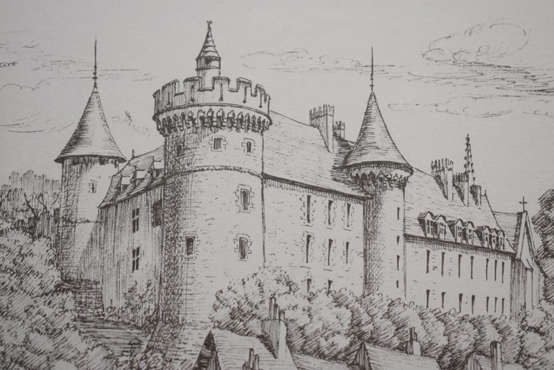 Chateau de Lapalisse Original Pen and ink Drawing-grumbla-lane-dsc-9602-main-637747428912412785.JPG