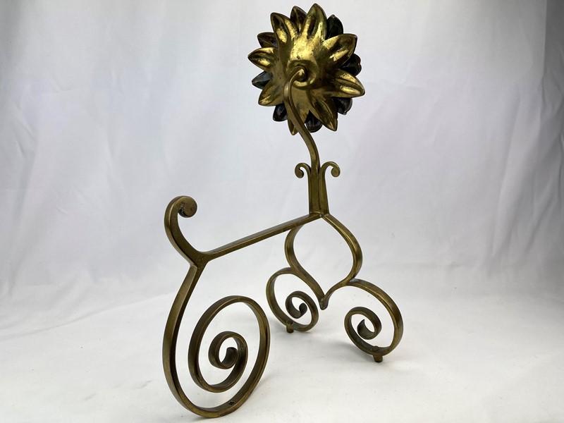 Arts and Crafts Period Sunflower Andirons-grumbla-lane-img-0488-main-637864145949448445.jpeg