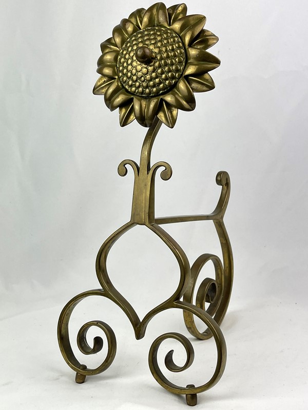 Arts and Crafts Period Sunflower Andirons-grumbla-lane-img-0490-main-637864146021323251.jpeg