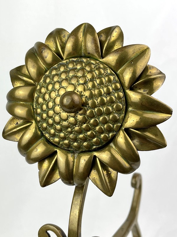 Arts and Crafts Period Sunflower Andirons-grumbla-lane-img-0494-main-637864146058198054.jpeg