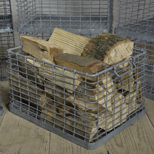 Vintage Wirework Baskets - Log Storage
