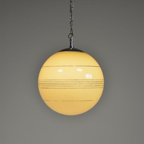 Art Deco Butterscotch Globe Lights
