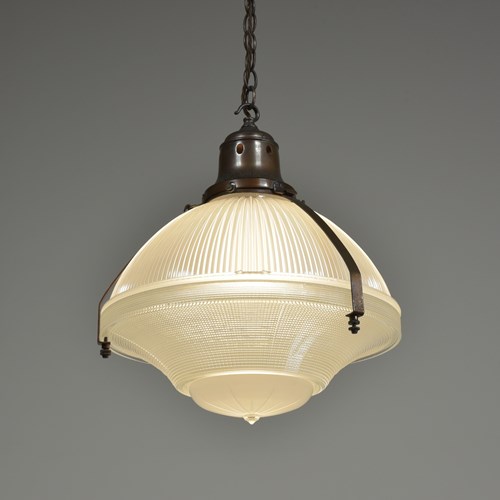 Large Holophane Glass Lanterns
