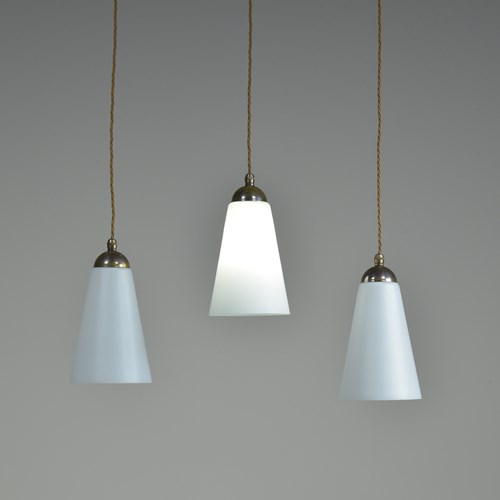 Conical Opal Pendant Lights