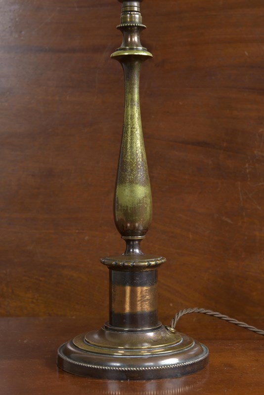 Antique Baluster Beaded Edge Brass Lamp-haes-antiques-dsc-3233cr-main-638055216198381121.jpg