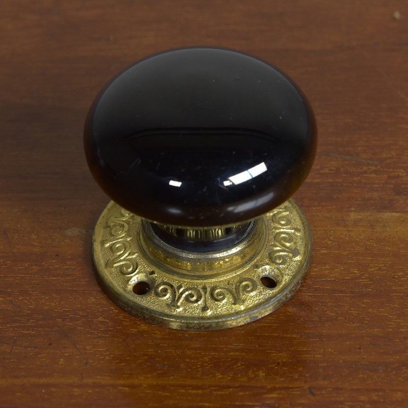 Anique Ceramic & Brass Doorknobs - Two Pairs-haes-antiques-dsc-3871cr-fm-main-637293908748555451.jpg