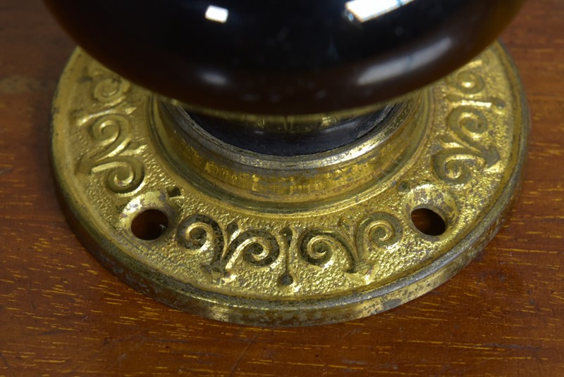 Anique Ceramic & Brass Doorknobs - Two Pairs-haes-antiques-dsc-3872cr-fm-main-637293908914961762.jpg