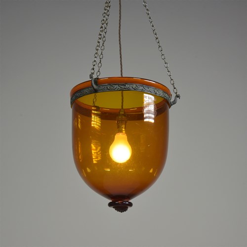 Val St Lambert Glass Lantern