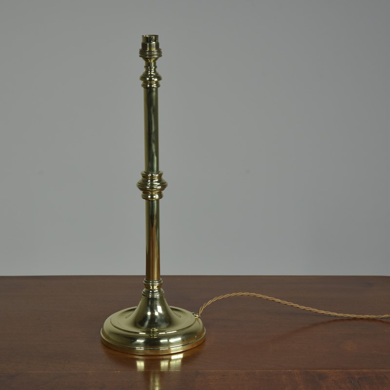 Antique Brass Table Lamp - GEC Knopped Stem-haes-antiques-dsc-5273cr-fm-main-637426196171982653.jpg