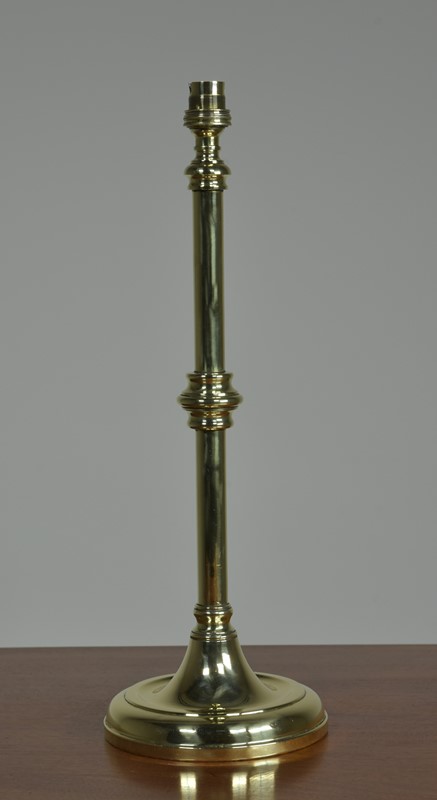 Antique Brass Table Lamp - GEC Knopped Stem-haes-antiques-dsc-5275cr-fm-main-637426196402450629.jpg