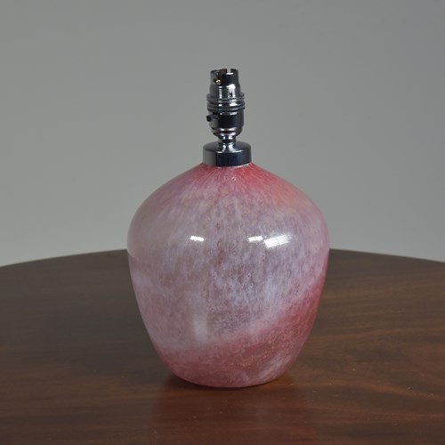Pink / Mauve Glass Table Lamp