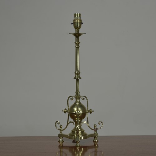 Aesthetic period brass table lamp