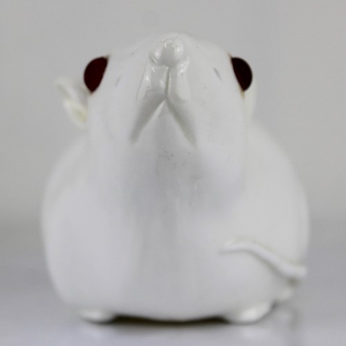 Ceramic Mouse with Red Glass Eyes