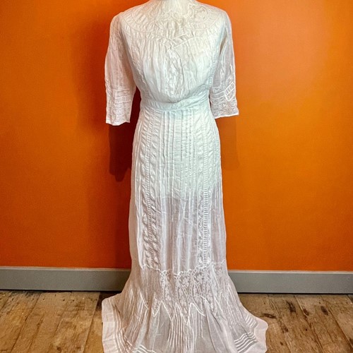 Edwardian Fine Lawn Cotton and Lace Day Dress