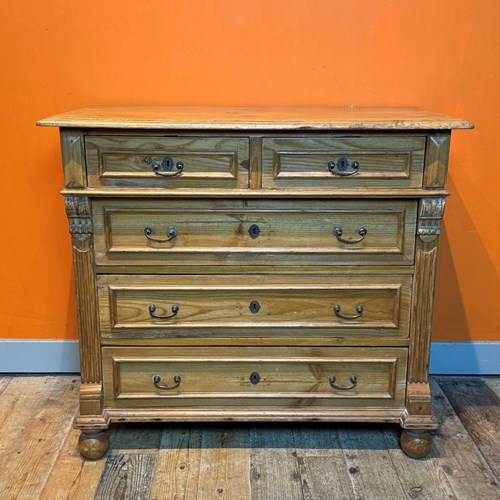 Antique North European Pine Chest Of Drawers