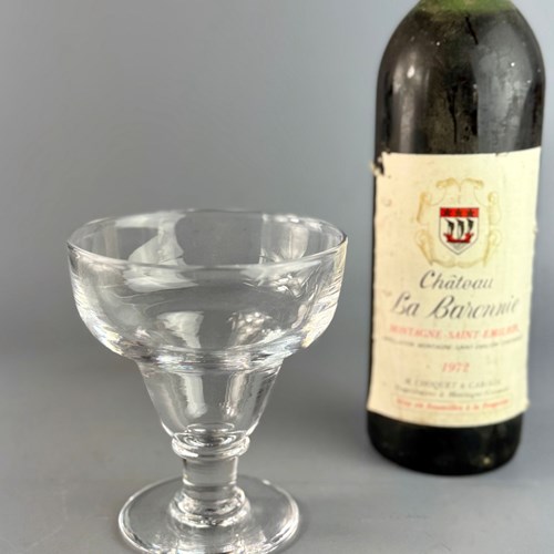 Large Georgian Pan Top Glass Rummer