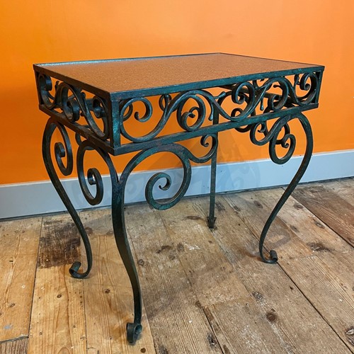 Vintage French Wrought Iron Low Occasional Table