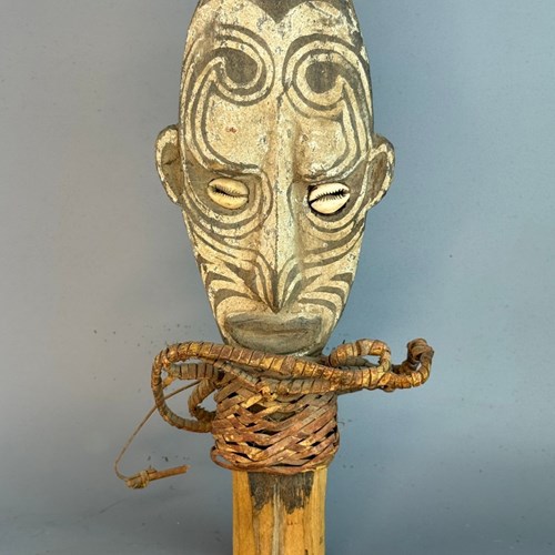 Iatmul Wooden Anthropomorphic Flute Stopper, Middle Sepik River Papua New