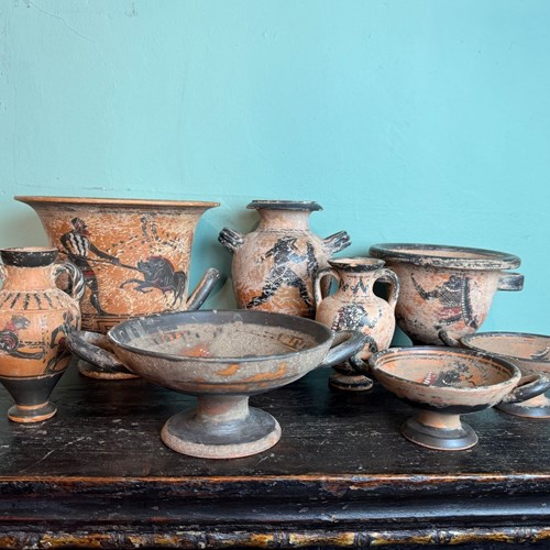 Collection Of Eight After The Antique Greek Vases